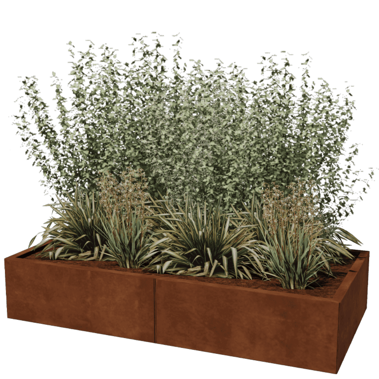 Kortena tērauda puķu kaste XXL - Taisnstūris - 160 x 80 cm