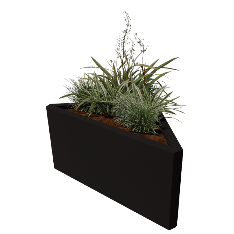 Tērauda puķu kaste - Trīsstūris Nevienāds - 83,9 x 46,4 cm