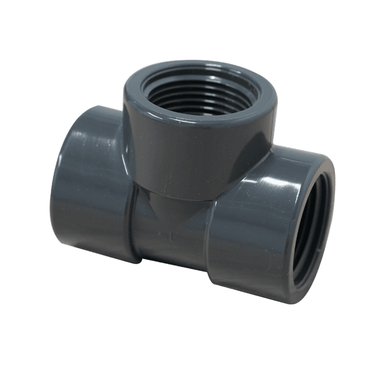 Spiedējams PVC - T-Savienotājs - 90° - 3x Iekšējā Vītne 1"