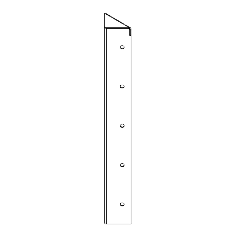 Tērauda puķu kaste - Stūra elements 90° - 50 cm