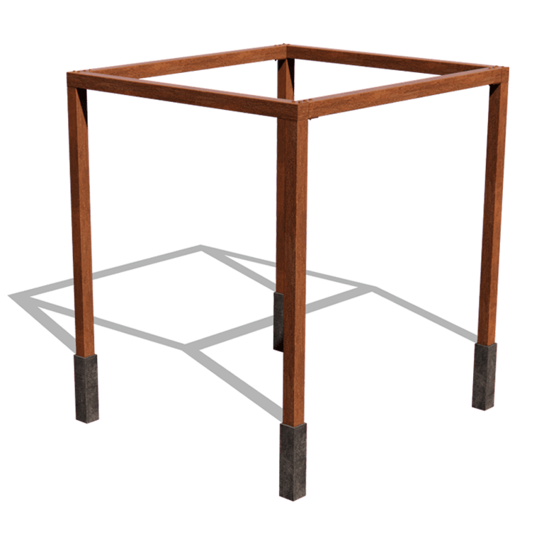 Kortena tērauda pergola - Kvadrāts - 274 x 250 x 230 cm