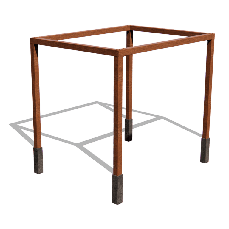 Kortena tērauda pergola - Taisnstūris - 324 x 250 x 230 cm