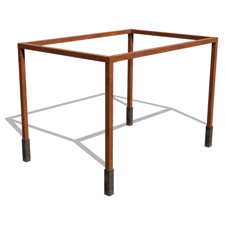 Kortena tērauda pergola - Taisnstūris - 424 x 300 x 230 cm