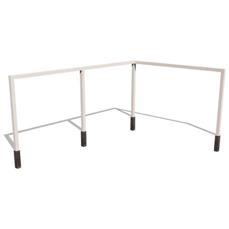 Tērauda pergola - Stūris - 600 x 412 x 230 cm