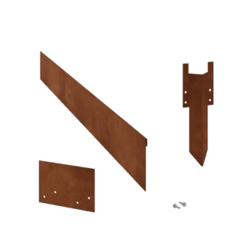 Kortena tērauda dobes apmale - Saplacināta - Augstums 13 cm - Pilns komplekts 24 metru