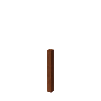 Kortena tērauda dārza nožogojuma stabs - 12 x 12 x 100 cm