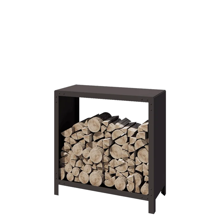 Tērauda malkas glabātuve - Indiana - 100 x 40 x 100 cm - RAL7016 matēts (antracīta pelēks)