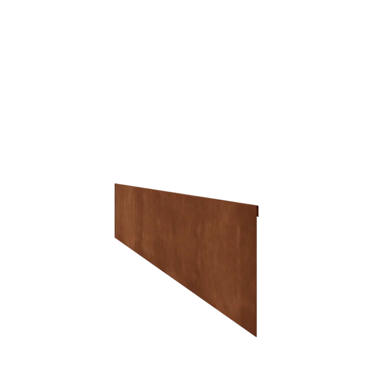Kortena tērauda dobes apmale - Saplacināta - Augstums 23 cm - 240 cm