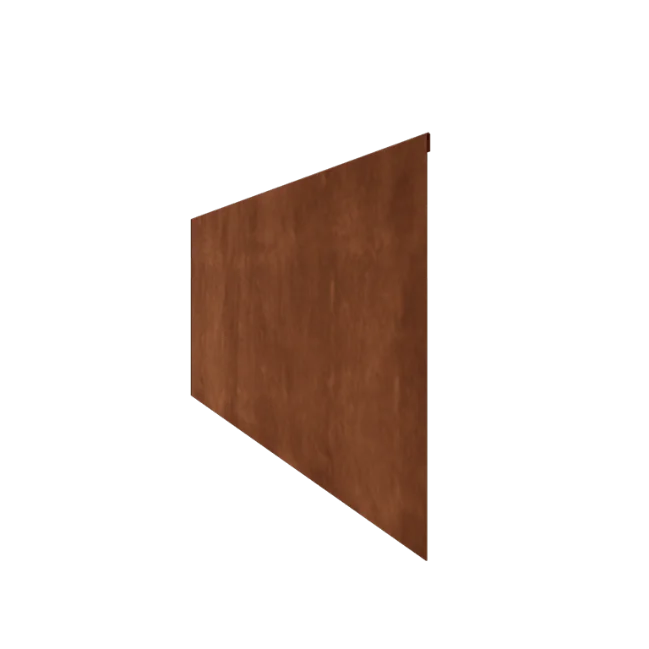 Kortena tērauda dobes apmale - Saplacināta - Augstums 45 cm - 150 cm