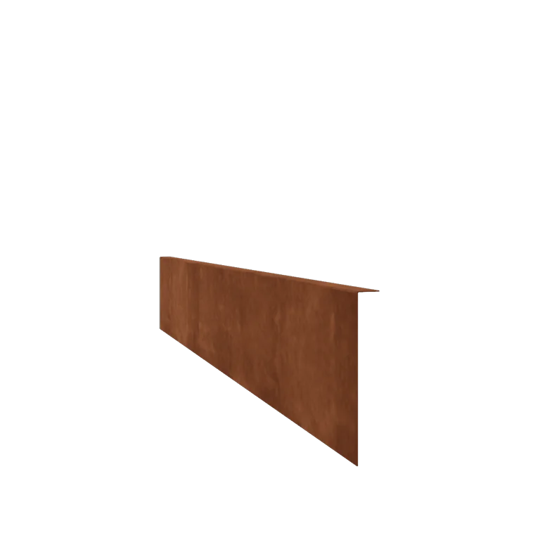 Kortena tērauda dobes apmale - Locīta - Augstums 22 cm - 150 cm
