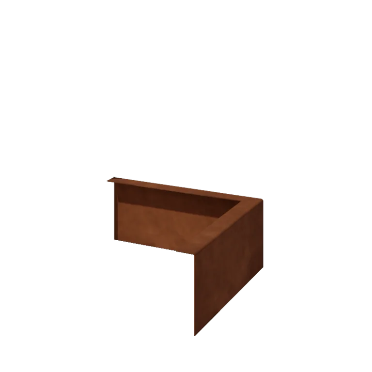 Kortena tērauda dobes apmale - Locīta - Ārmalis - Augstums 12 cm