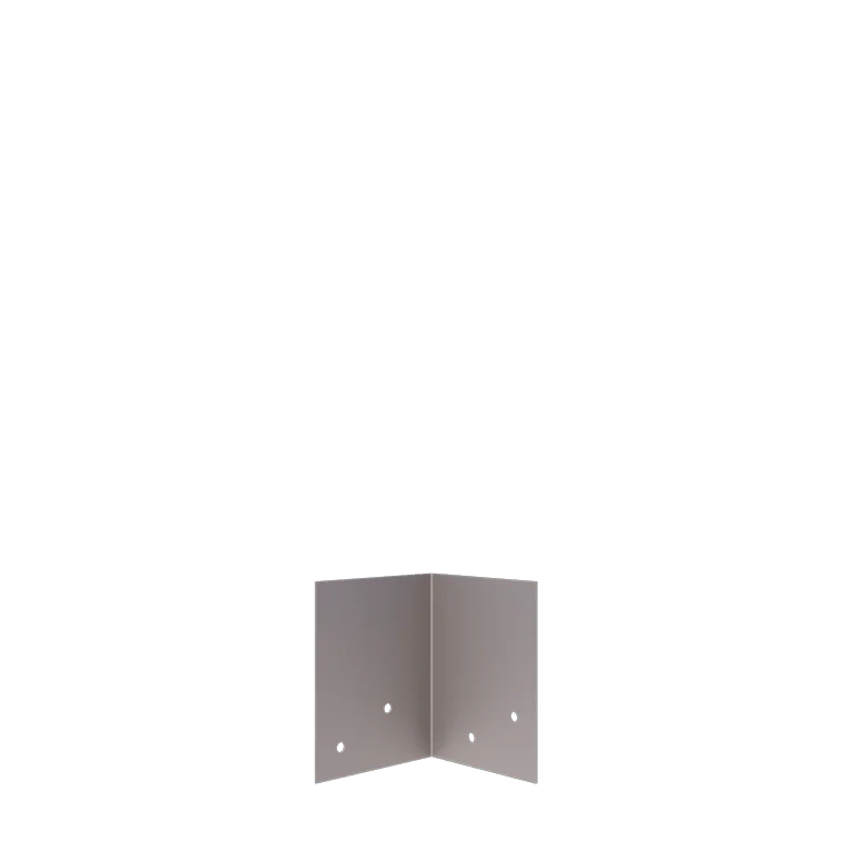 Cinkota tērauda savienojuma plāksne - 90° - Apmales augstums 12 / 15 cm