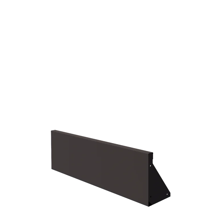 Tērauda atbalsta siena - Taisns - 100 x 30 cm - Cita RAL krāsa