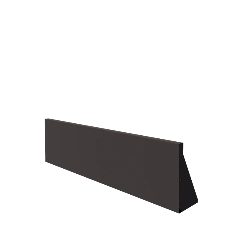 Tērauda atbalsta siena - Taisns - 150 x 40 cm - Cita RAL krāsa