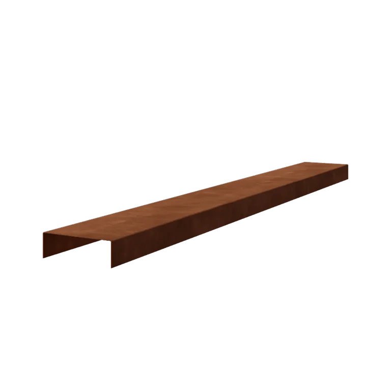 Kortena tērauda U veida profils - 5 x 15 x 5 cm - 240 cm