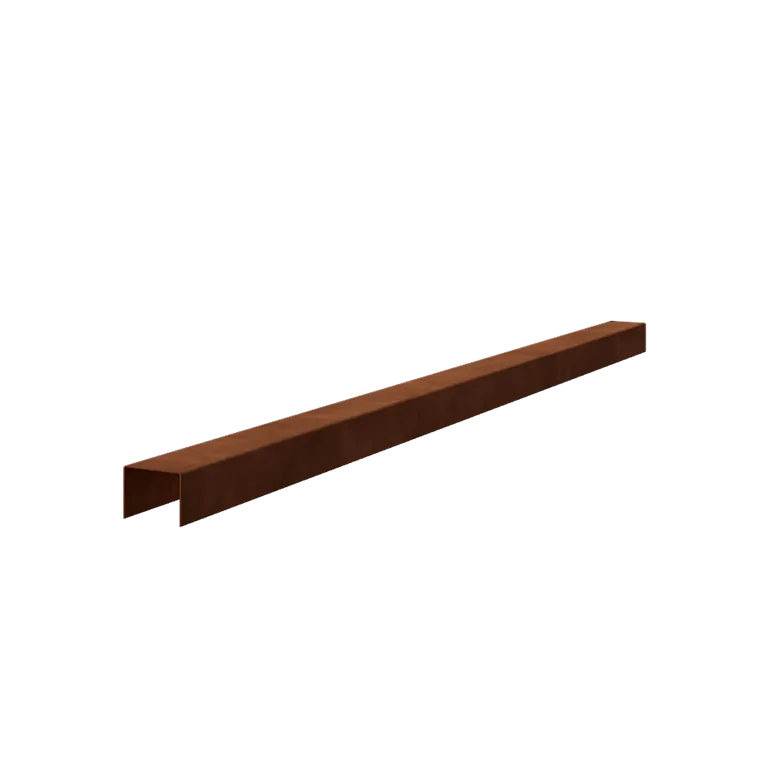 Kortena tērauda U veida profils - 5 x 6 x 5 cm - 240 cm