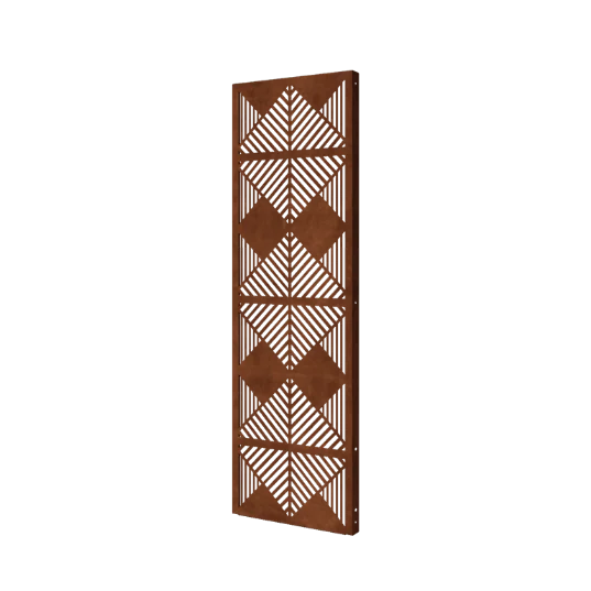Kortena tērauda dārza panelis - Līnijas 3 - 60 x 6 x 190 cm