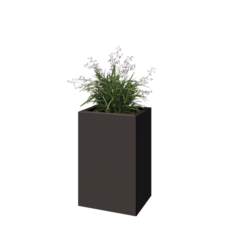 Tērauda puķu kaste - Taisnstūris - 40 x 30 x 60 cm - Cita RAL krāsa - Bez pamatplates