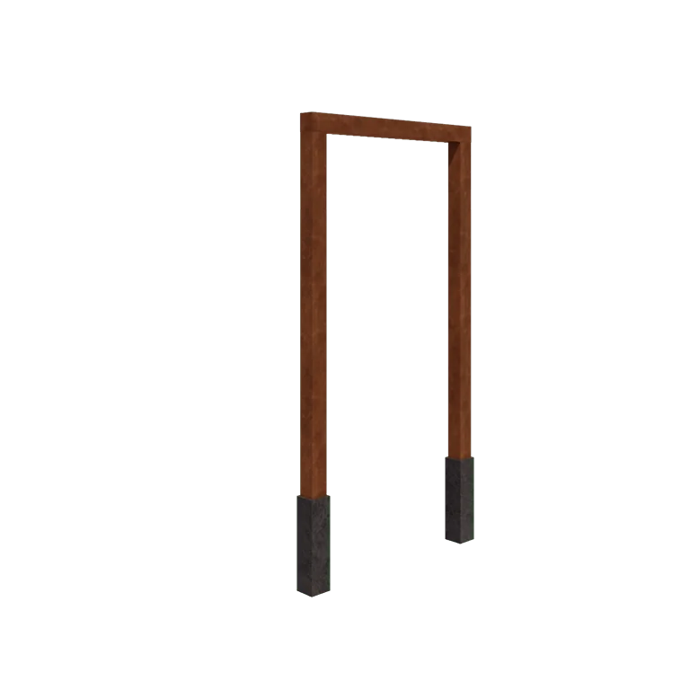 Kortena tērauda pergola - Taisns - 150 x 230 cm - Ar betona pamatu