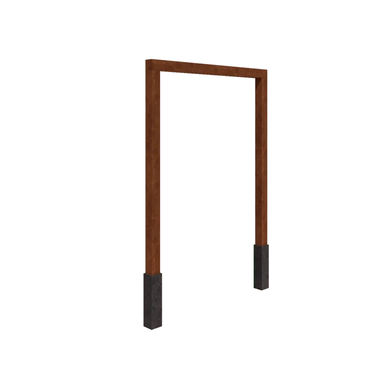 Kortena tērauda pergola - Taisns - 200 x 230 cm - Ar betona pamatu