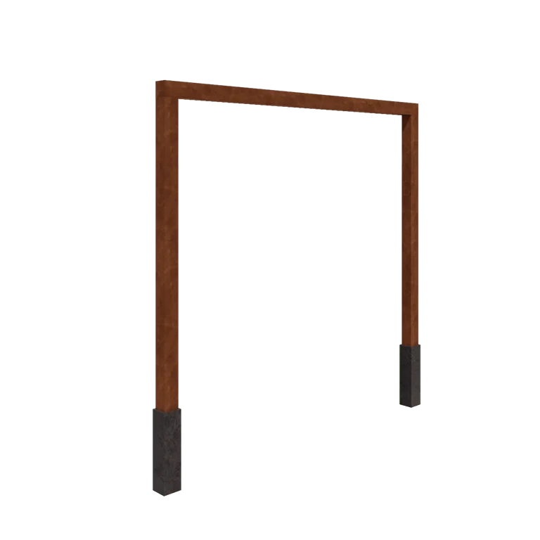 Kortena tērauda pergola - Taisns - 300 x 230 cm - Ar betona pamatu