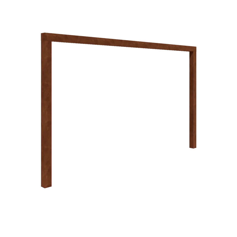 Kortena tērauda pergola - Taisns - 400 x 230 cm - Bez betona pamata