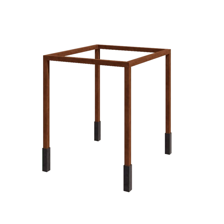Kortena tērauda pergola - Kvadrāts - 274 x 250 x 230 cm - Ar betona pamatu