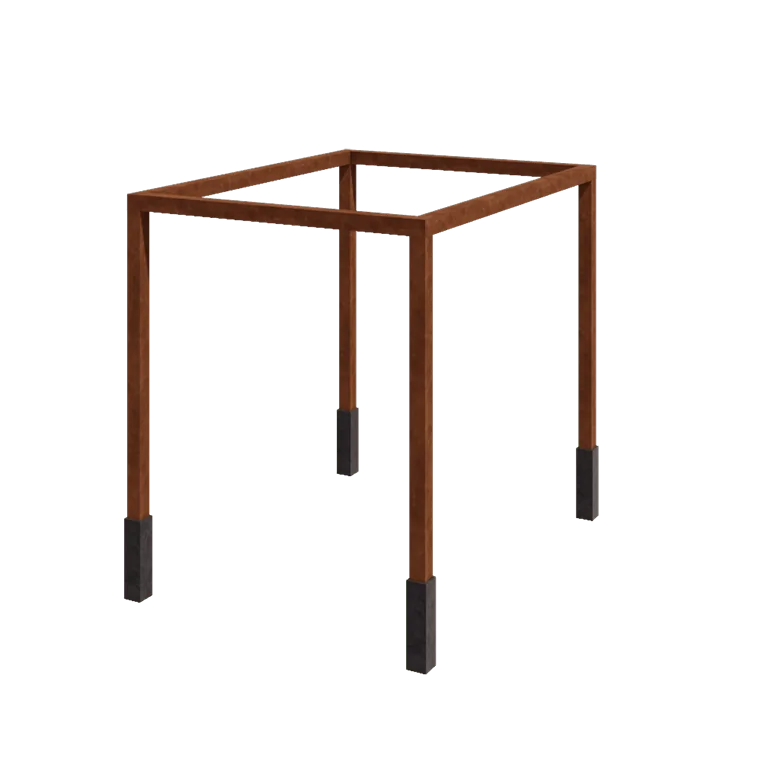 Kortena tērauda pergola - Taisnstūris - 324 x 250 x 230 cm - Ar betona pamatu