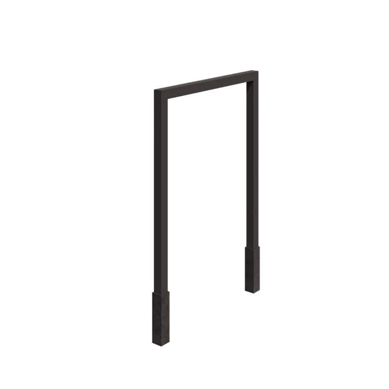 Tērauda pergola - Taisns - 200 x 230 cm - RAL7016 matēts (antracīta pelēks) - Ar betona pamatu