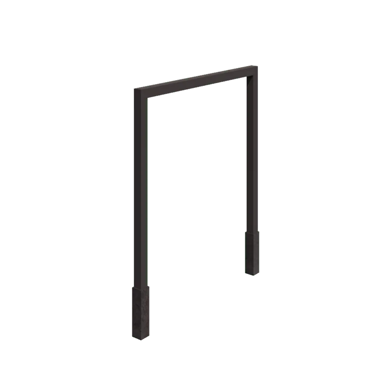 Tērauda pergola - Taisns - 250 x 230 cm - RAL7016 matēts (antracīta pelēks) - Ar betona pamatu