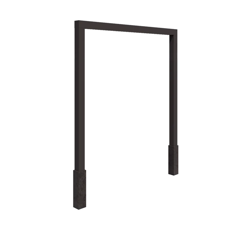 Tērauda pergola - Taisns - 250 x 230 cm - Cita RAL krāsa - Ar betona pamatu