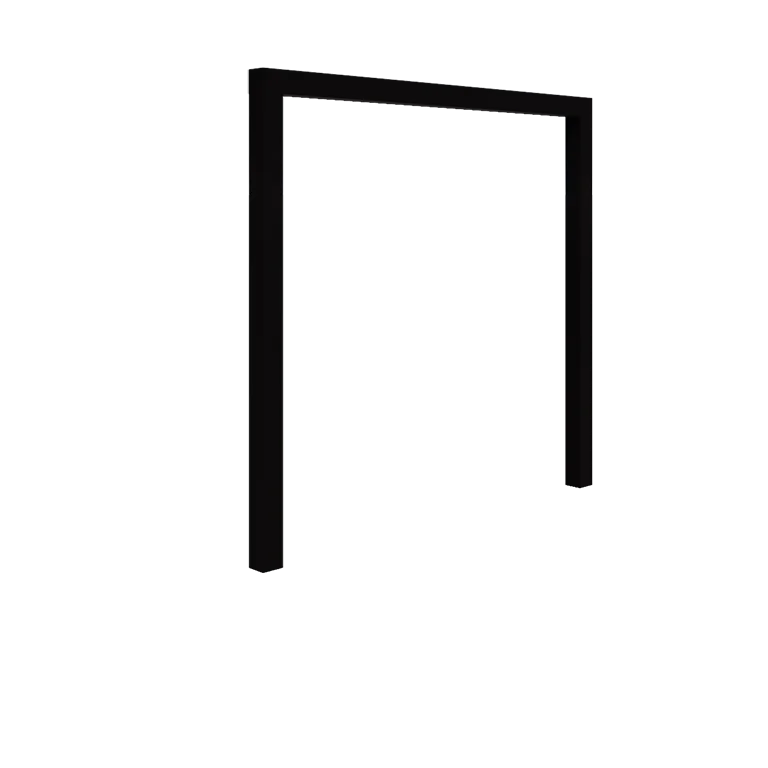 Tērauda pergola - Taisns - 250 x 230 cm - RAL9005 matēts (melns) - Bez betona pamata