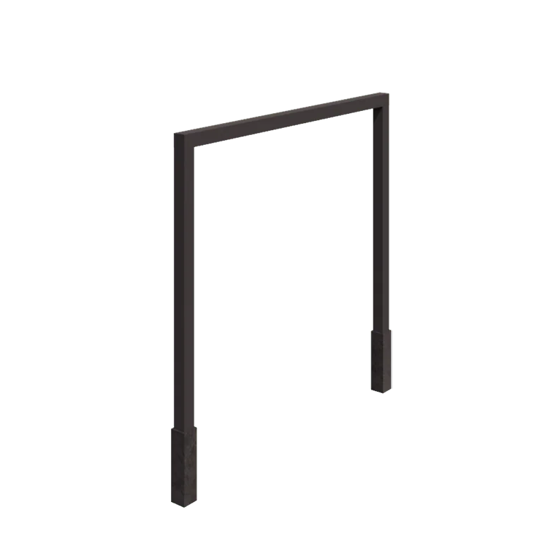 Tērauda pergola - Taisns - 300 x 230 cm - RAL7016 matēts (antracīta pelēks) - Ar betona pamatu
