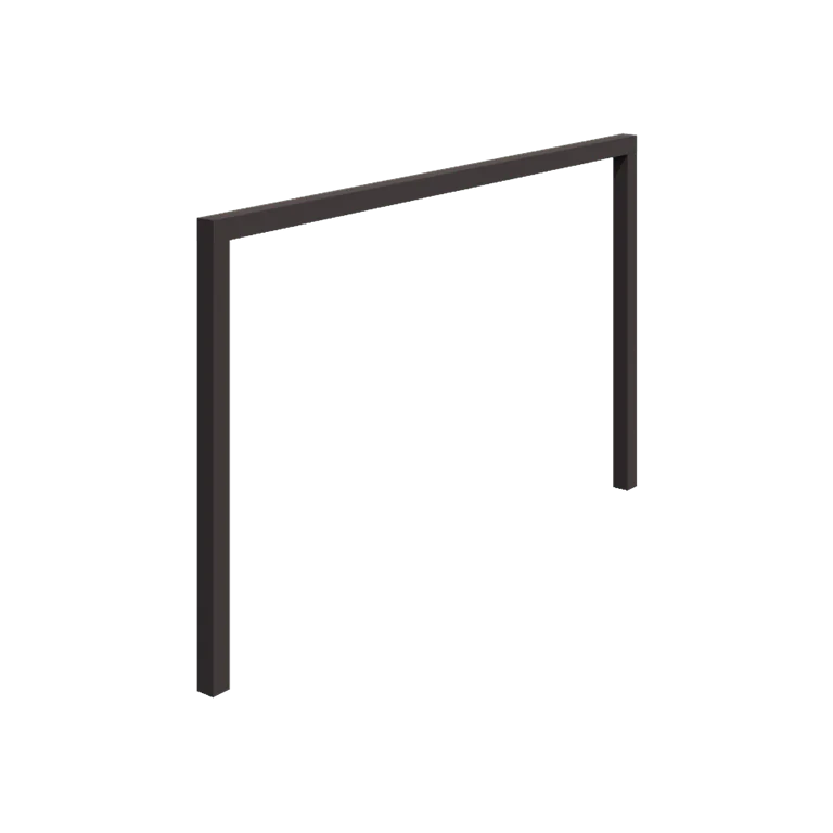 Tērauda pergola - Taisns - 400 x 230 cm - RAL7016 matēts (antracīta pelēks) - Bez betona pamata