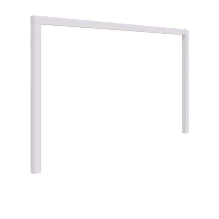 Tērauda pergola - Taisns - 400 x 230 cm - RAL9010 matēts (balts) - Bez betona pamata