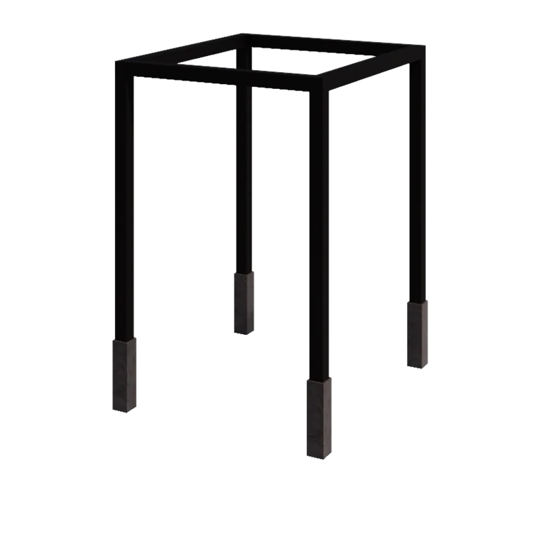 Tērauda pergola - Kvadrāts - 224 x 200 x 230 cm - RAL9005 matēts (melns) - Ar betona pamatu