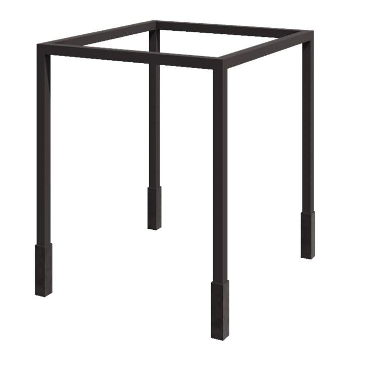 Tērauda pergola - Kvadrāts - 274 x 250 x 230 cm - Cita RAL krāsa - Ar betona pamatu
