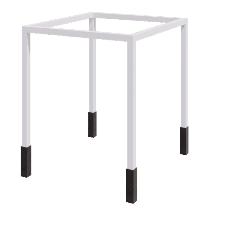 Tērauda pergola - Kvadrāts - 274 x 250 x 230 cm - RAL9010 matēts (balts) - Ar betona pamatu