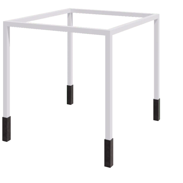 Tērauda pergola - Kvadrāts - 324 x 300 x 230 cm - RAL9010 matēts (balts) - Ar betona pamatu