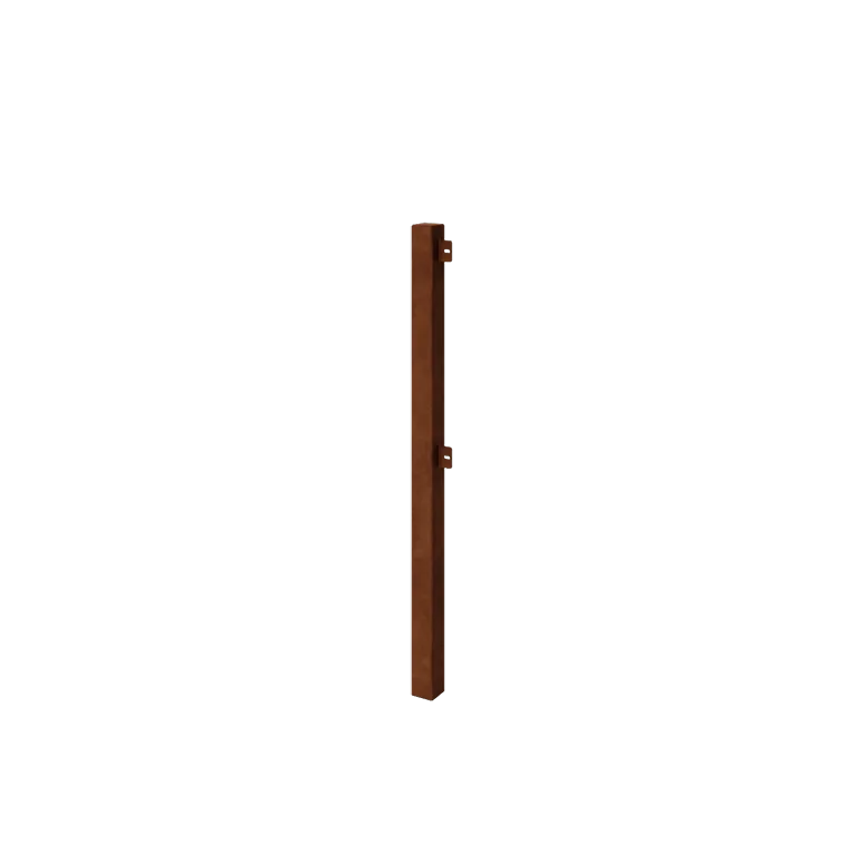 Kortena tērauda dekoratīvs žogs - Stūra stabs - 110 cm