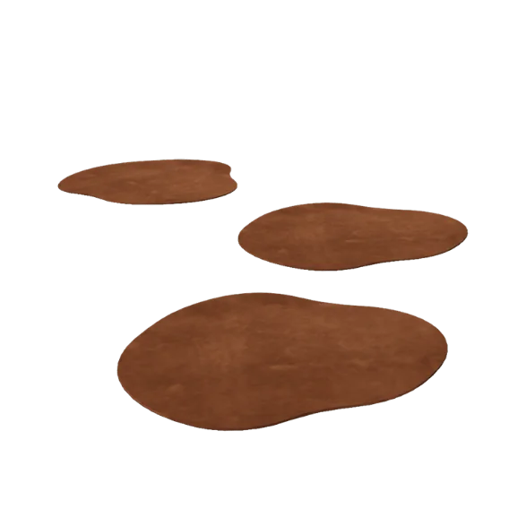 Kortena tērauda soļu plāksne - Organisks - 50 x 50 cm