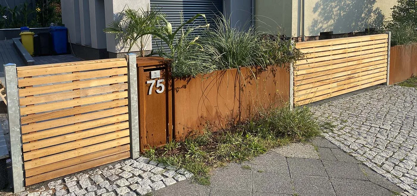 Corten tērauds priekšdārzā: iedvesma un idejas
